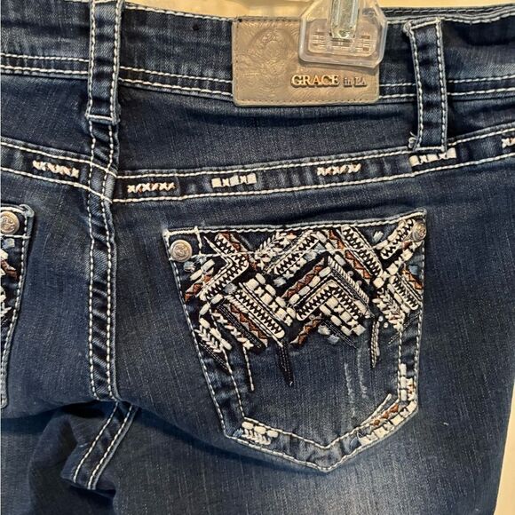 Grace in LA Embellished Jeans size 30 - Picture 4 of 6